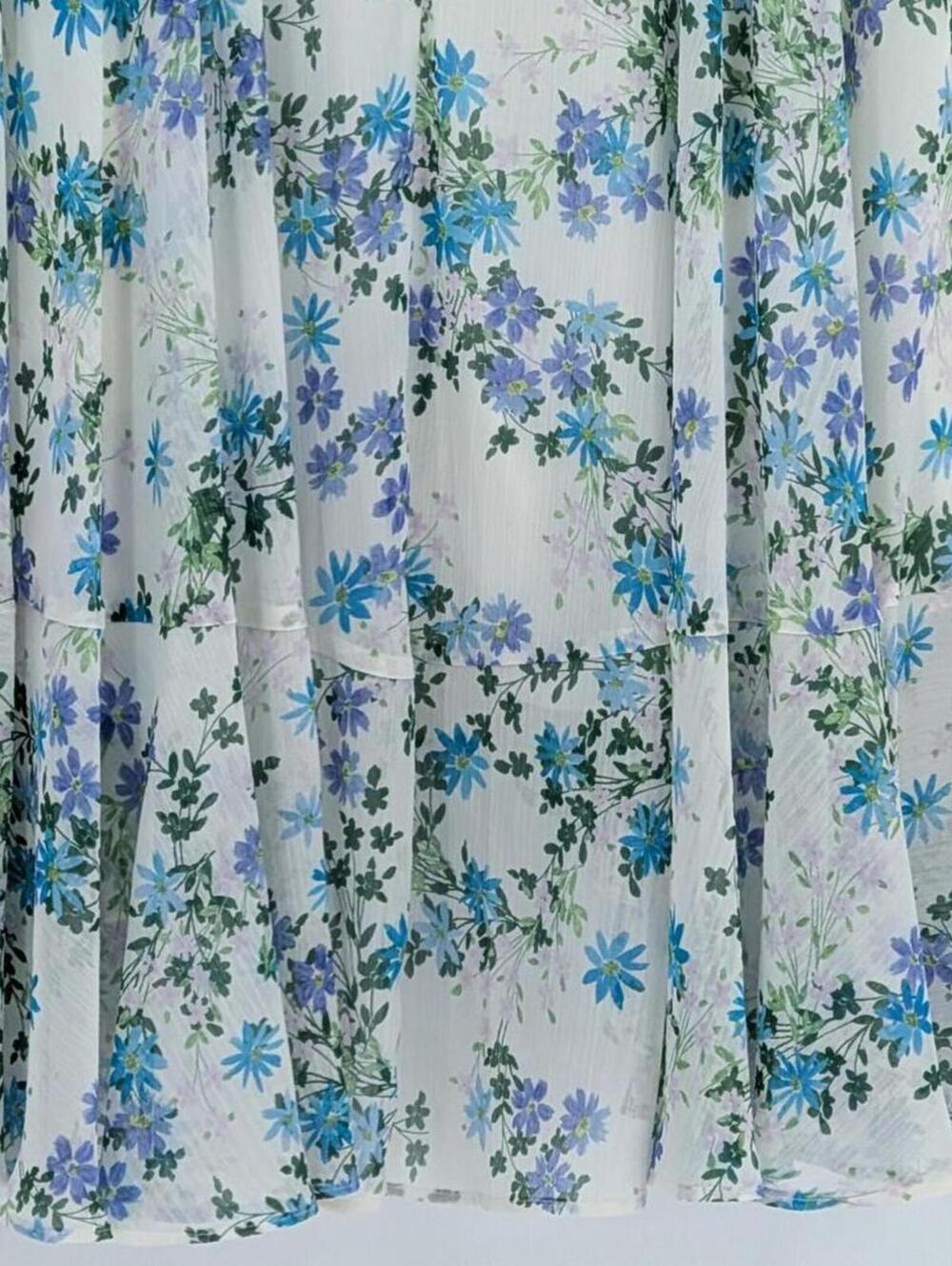 NEW Chaps Ralph Lauren $79 Size 12 White Blue Green Teal Floral Faux Wrap Dress - Picture 10 of 16